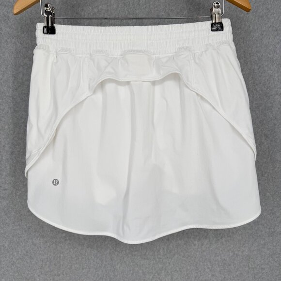 Lululemon Hotty Hot High-Rise Skirt Skort Size 8 White Tennis Prep Golf Sporty - Picture 5 of 12
